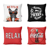 Almofadas Decorativas Netflix Home Sweet Home 40x40 Sala
