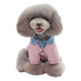 Sweter Para Perros Talle S | Buzo Rosa Con Cuello De Camisa Para Perros | Camperita Con Mangas Y Cierre Con Broches Para Mascotas Perros Y Gatos |