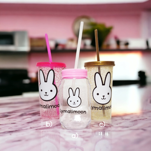 Vaso Reusable Con Popote Lymalimoon