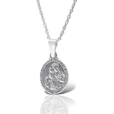 Medalla Virgen Del Carmen + Cadena De Plata Fina 925