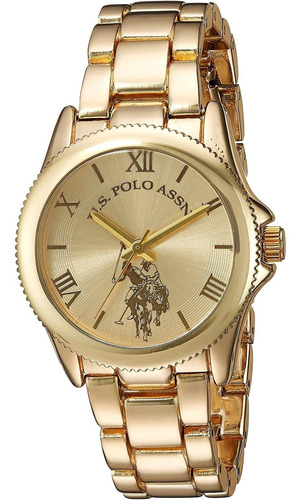 Reloj Mujer U.s. Pol Usc40043 Cuarzo Pulso Dorado Just Watch