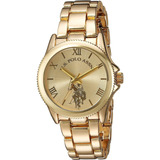 Reloj Mujer U.s. Pol Usc40043 Cuarzo Pulso Dorado Just Watch