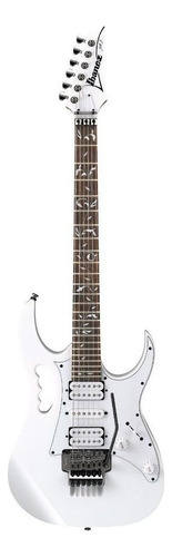 Guitarra Eléctrica Ibanez Pia/jem/uv Jemjr Super Strato De Meranti White Brillante Con Diapasón De Jatoba