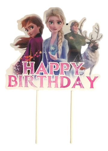 1 Cake Topper De Los Personajes De Frozen Para Fiesta