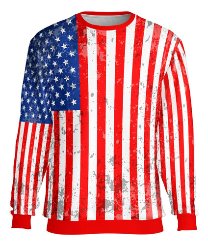 Moletom Blusa Bandeira Estados Unidos Vermelho Gc Ref0227