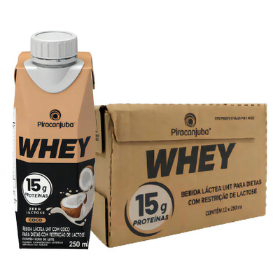 Kit 12 Bebida Lactea Whey 15g Zl Piracanjuba Coco 250ml | MercadoLivre