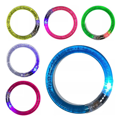 30 Pulsera Luz Led Luminosa Colores Boda Fiesta Evento Batuc