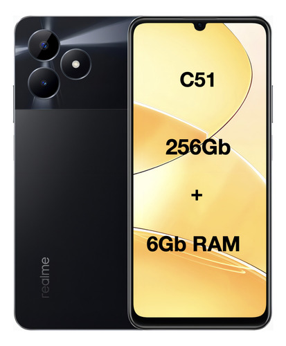 Celular Realme C51 Dois Chip 256gb 6gb Ram Novo Desbloqueado