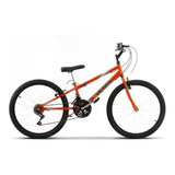 Bicicleta  De Passeio Ultra Bikes Bike Rebaixada Aro 24 18 Marchas Freios V-brakes Cor Chrome Line Orange