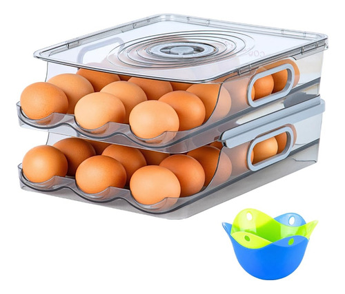 Coolcoop Recipiente De Huevos Para Refrigerador Con Escala D