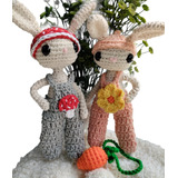 Conejo Articulado Con Ropa Muñeco Amigurumi Tejido Crochet
