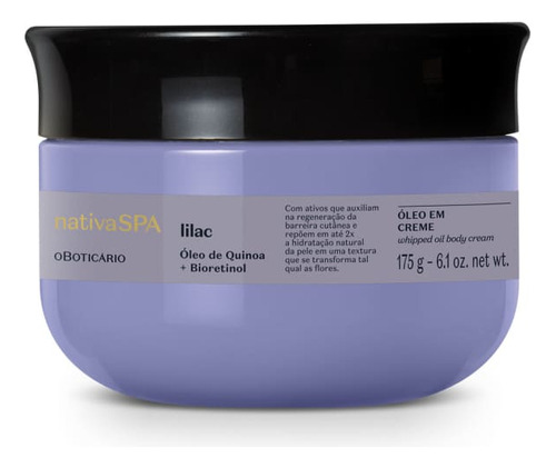 Óleo Em Creme Corporal Nativa Spa Lilac 175g Oboticário