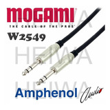 Cabo 1m Balanceado Trs P10 Stereo 2549 Mogami Amphenol