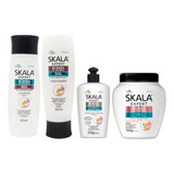  Skala Bomba De Vitaminas Shampoo + Enjuague + Baño + Crema 