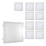 Kit 10 Painel 18w Plafon Embutir Branco 20x20 Para Salas