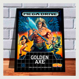 Quadro Decorativo Capa Golden Axe A3 33x45 Mega Drive Tectoy