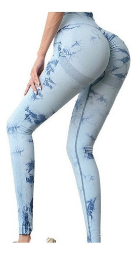 Pantalones De Yoga Mujer Tie-dye Cintura Alta Ropa Gimnasia