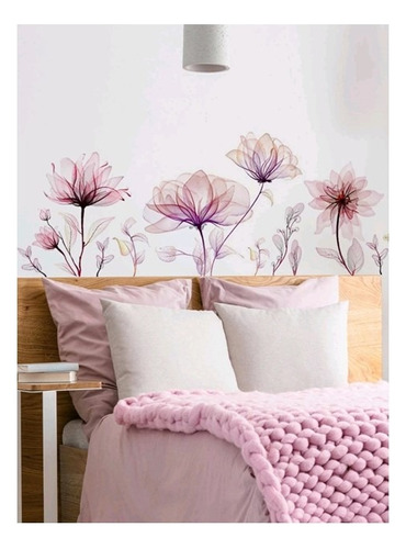 Vinil Decorativo Pared Hogar Oficina Diseño Flores Rosas