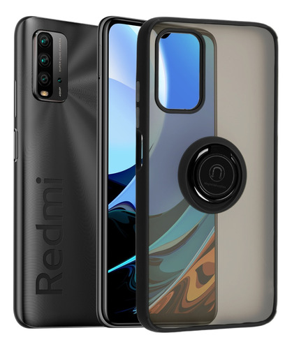 Funda Estuche Mate Anillo Compatible Xiaomi Redmi 9 Power