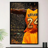 Quadro Kobe Bryant Mvp Campeão Decorativo A4 23x33cm