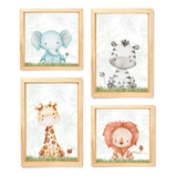 Quadro Decorativo Infantil Safari Animais Da Floresta