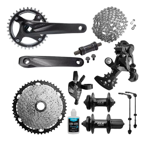 Kit Grupo Absolute Gta 12v Bike K7 11x50 Mtb 1x12v C/ Cubos