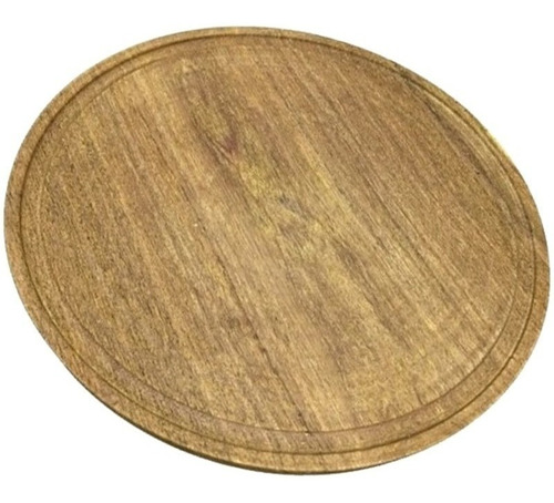 Plato De Madera Asado Pizza Tabla Algarrobo 20 Cm Reforzado