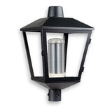 Farola De Columna Pilar Para Exterior Jardin Apto Led Negro