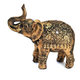 Elefante Indiano Decoração Luxo Resina Importada 21cm Grande