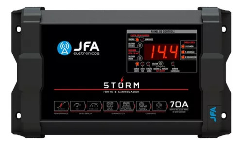 Fonte Automotiva 70 Amperes Jfa Storm Red Line Cca Sci Smart