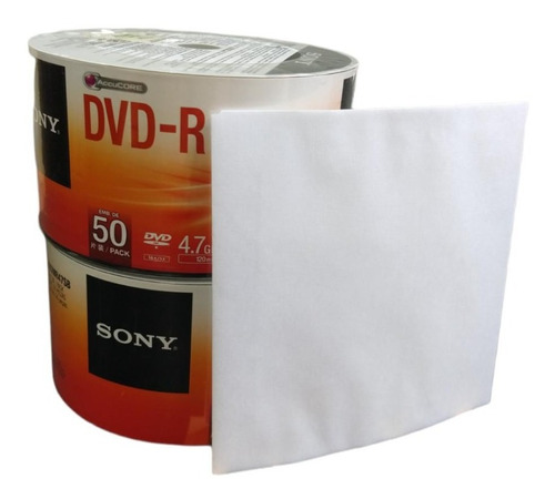 Dvd Sony -r 16x X 100 Unidades + 100 Sobres De Papel Oferta