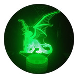 Lampara 3d App Incluida Dragon Medieval + Pilas