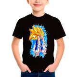 Polera Estampada 100% Algodón Niño Vegeta Colores Exclusivo