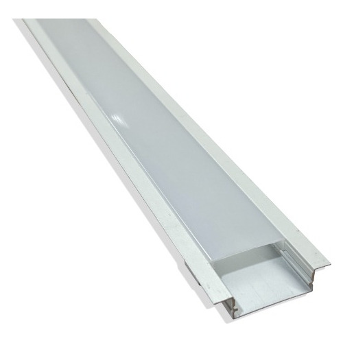 Kit 2x Perfil Embutir 30x10mm Aluminio P Fita Led 2 Metros