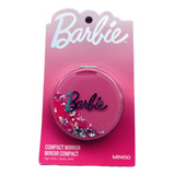 Barbie Espejo Plegable Circular 2x Y Brillantina Rosa Miniso