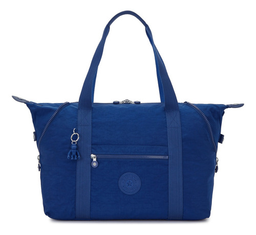 Bolsa Kipling Original Nueva Art M Color Deep Sky Blue Diseño De La Tela Liso