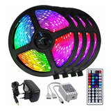 Tira De Led Rgb Con Control De 44 Teclas De 20 Metros