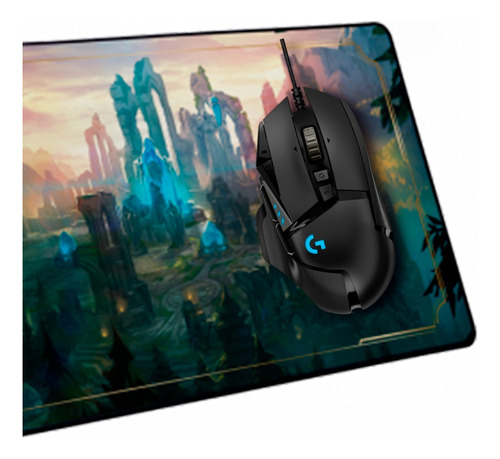 Kit Logitech Mouse G502 Hero Preto + Mousepad G840 Lol Xl