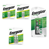 Cargador De Pilas Mini Energizer + 2aa + 4aaa