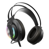 Audifonos Gamer Krom Kappa Rgb Dual Jack 3.5mm Color Negro