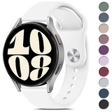 Malla De Silicona Para Samsung Galaxy Watch 6 40 47mm Blanco