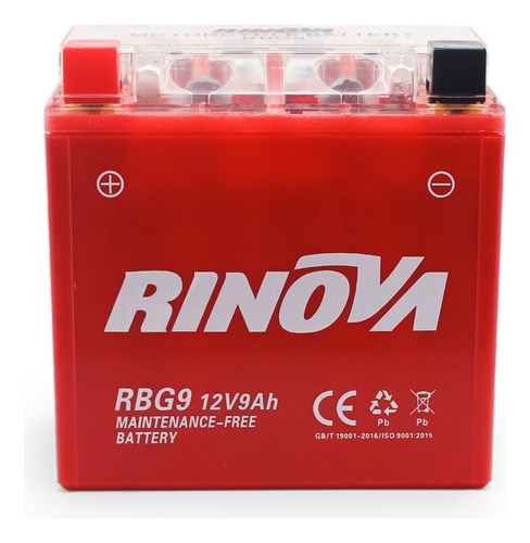 Bateria De Gel Para Motocicleta 12v 9ah Rbg9 Rinova