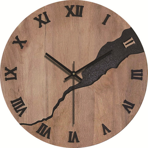 Reloj De Pared Decorativo De Madera Silencioso Simple C