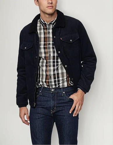 Chamarra Levi's Pana Corduroy Forro Tipo Borrega Sherpa Trucker Clasica Levis