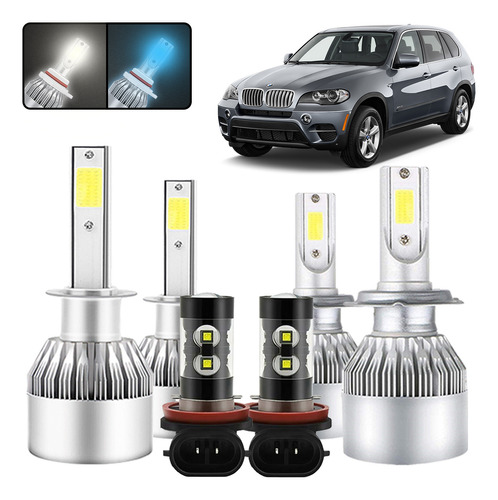 Kit De Focos Led H1 H7 H11 Para Bmw X5 2005-2013