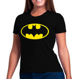 Baby Look Feminina Batman 100% Algodão Morcego