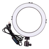 Ring Light De Mesa Iluminador De Led Tripé 8 Polegadas 20cm