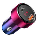 Carregador Veicular Turbo Baseus 45w Usb-a 5a Tipo C 3a