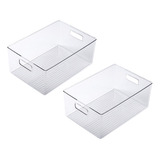 Caja Organizadora Multiusos Acrilico Cocina Hogar 29cm 2 Pzs