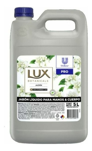 Jabon Liquido Lux Fragancia Jazmin Para Manos Y Cuerpo 5lts